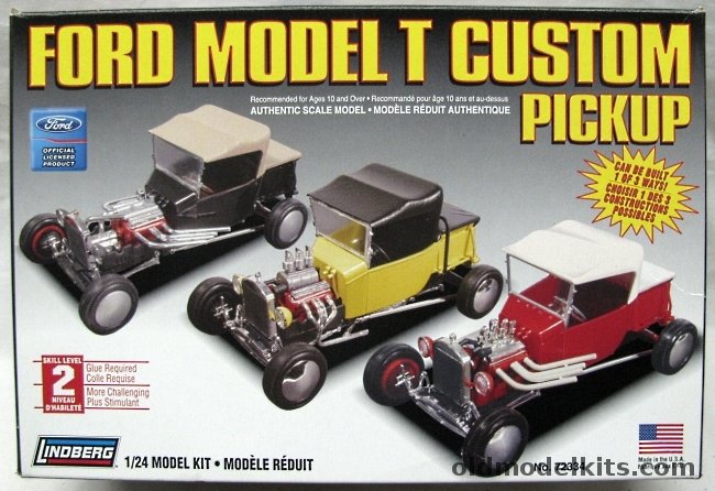 Lindberg 1/25 Ford Model T Custom Pickup - Build One Of Three Different Ways, 72334 plastic model kit